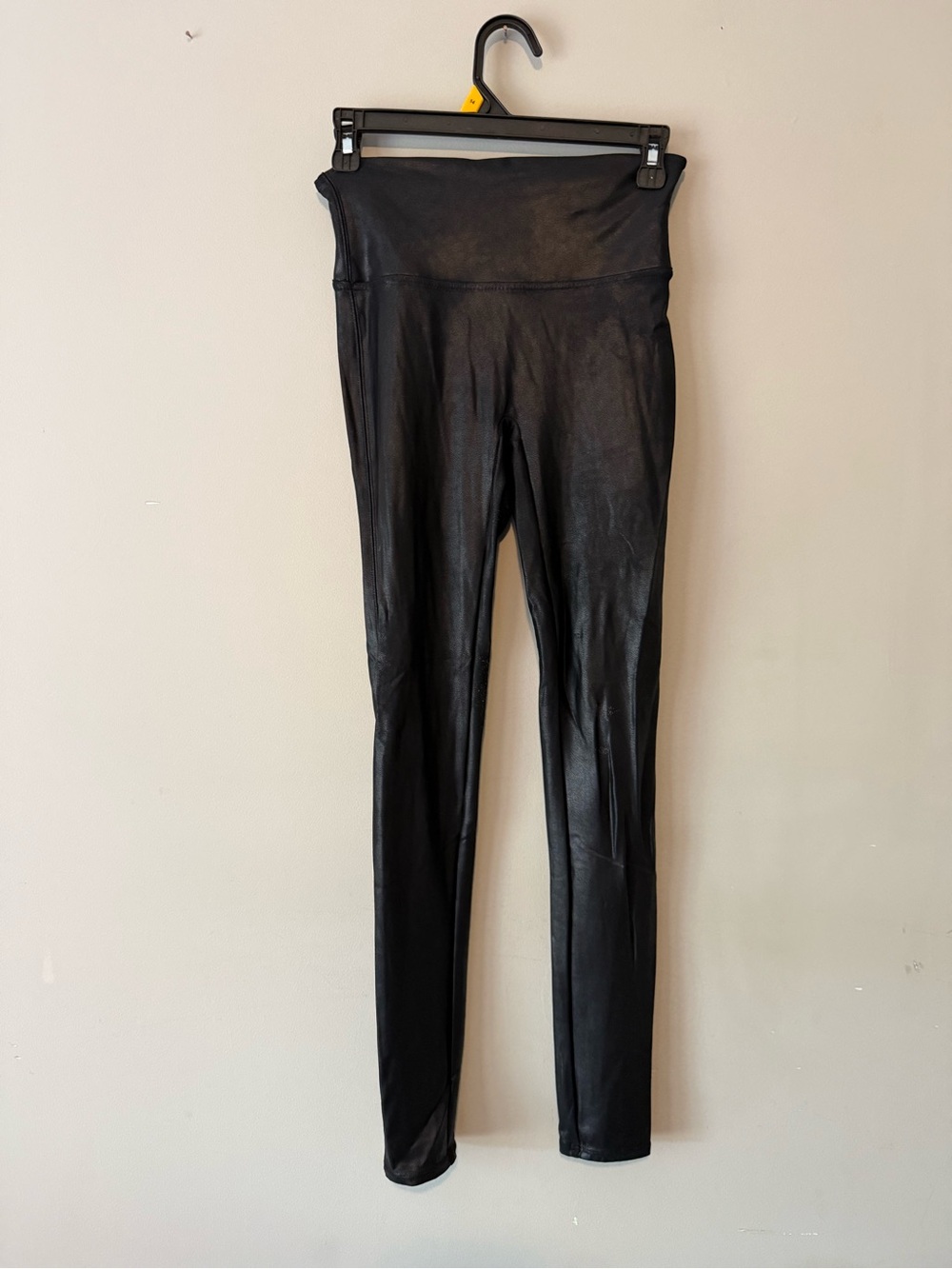 Spanx Black Faux Leather High-Waist Leggings